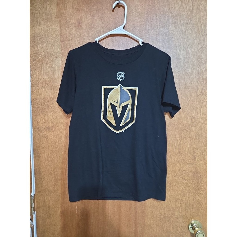 Adidas Vegas Golden Knights Fleury 29 T-Shirt Small Black Cotton NHL Hockey Tee